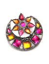 YouBella
Silver-Plated Pink & Yellow Stone-Studded Afgan Adjustable Finger Ring