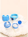 YouBella Jewellery Combo of 5 Rings for Girls and Women (Blue) (YBRG_20162)