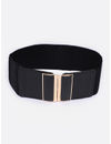 YouBella Women Fashion Jewellery Gold-Toned Stretchable Black Waist Belt With Black leather  for Women and Girls