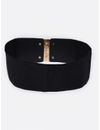 YouBella Women Fashion Jewellery Gold-Toned Stretchable Black Waist Belt With Black leather  for Women and Girls