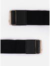 YouBella Women Fashion Jewellery Gold-Toned Stretchable Black Waist Belt With Black leather  for Women and Girls