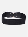 YouBella Women Fashion Jewellery Gold-Toned Stretchable Black Waist Belt With Black leather  for Women and Girls