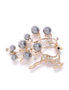 YouBella Jewellery Latest Stylish Crystal Unisex Deer Shape Brooch for Wedding/Party for Women/Girls/Men