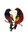 YouBella Jewellery for Women Stylish Celebrity Inspired Love Birds Brooch for Women/Men/Girls/Boys (Multi) (YB_Brooch_152)