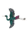 YouBella Jewellery for Women Stylish Celebrity Inspired Bird Shaped Brooch for Women/Men/Girls/Boys (Green) (YB_Brooch_153)