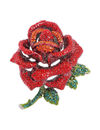 YouBella Jewellery for Women Stylish Celebrity Inspired Love Rose Shaped Brooch for Women/Men/Girls/Boys (Red) (YB_Brooch_155)