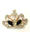 YouBella  Collection Black Crown Shape Brooch for Men/Women/Girls