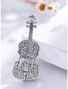 Best Valentine Gifts : YouBella  Collection Musical Guitar Brooch for Men and Women/Girls (Silver)