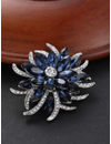 YouBella Stylish Fancy Party Wear Jewellery  Brooches for Girls (Blue) (YB_Brooch_72)