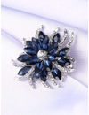 YouBella Stylish Fancy Party Wear Jewellery  Brooches for Girls (Blue) (YB_Brooch_72)