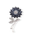 YouBella Valentine Collection Floral Jewellery Silver Plated and Cubic Zirconia Brooches for Women (Blue) (YB_Brooch_75)