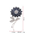YouBella Valentine Collection Floral Jewellery Silver Plated and Cubic Zirconia Brooches for Women (Blue) (YB_Brooch_75)