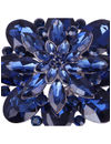 YouBella Jewellery Latest Stylish Crystal Unisex Big Size Brooch for Women/Girls/Men (Blue)