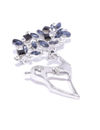 YouBella Stylish Latest Design Crystal Jewellery Silver Plated Brooches for Women (Silver) (YB_Brooch_78)