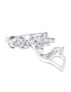 YouBella Stylish Latest Design Crystal Jewellery Silver Plated Brooches for Women (Silver) (YB_Brooch_78)