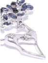 YouBella Stylish Latest Design Crystal Jewellery Silver Plated Brooches for Women (Silver) (YB_Brooch_78)