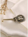 YouBella Jewellery Latest Stylish Crystal Unisex Leaf Brooch for Women/Girls/Men (Golden)