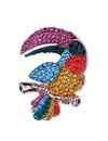 YouBella Jewellery Latest Stylish Crystal Unisex Bird Shape Brooch for Women/Girls/Men (Silver)