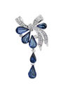 YouBella Stylish Crystal Jewellery Silver Plated Brooches for Women (Blue) (YB_Brooch_98)