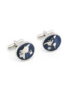 YouBella Jewellery World Map Blue Cufflink for Men and Boys, Gifts for Men and Boys