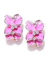 YouBella Pink Gold-Plated Floral Studs