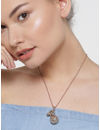 YouBella Rose Gold-Toned Potli-Shaped Pendant with Chain