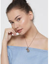 YouBella Rose Gold-Toned Potli-Shaped Pendant with Chain