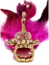 YouBella Antique Gold-Toned  Pink Peacock-Shaped Stone-Studded Ring