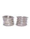 YouBella Set of 38 Oxidised Silver-Toned Bangles