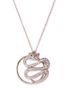 YouBella Off-White  Gold-Toned Snake-Shaped Stone-Studded Pendant with Chain