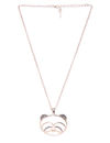 YouBella Off-White  Gold-Toned Stone-Studded Pendant with Chain