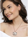 YouBella Off-White  Gold-Toned Stone-Studded Pendant with Chain