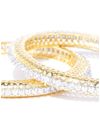 YouBella Set of 2 Silver  Gold-Toned Stone-Studded Bangles