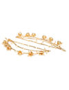 YouBella Cream-Coloured Gold-Plated Beaded Ear Chains