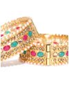 YouBella Set of 2 Gold-Toned Stone-Studded Bangles