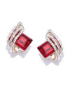 YouBella Red Gold-Plated Contemporary Studs