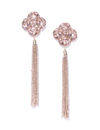 YouBella Rose Gold-Toned Contemporary Drop Earrings
