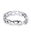 YouBella Women Silver-Toned Heart-Shaped Adjustable Ring