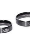 YouBella Gunmetal-Toned Couple Ring Set