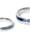 YouBella Blue  Silver-Toned Couple Ring Set