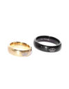 YouBella Black  Gold-Toned Couple Ring Set