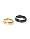 YouBella Black  Gold-Toned Couple Ring Set