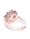 YouBella Women Rose Gold-Toned Stone-Studded Adjustable Ring