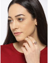 YouBella Women Rose Gold-Toned Stone-Studded Adjustable Ring