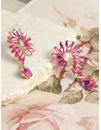 YouBella Pink Gold-Plated Spiked Drop Earrings