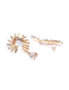 YouBella Gold-Plated Stone-Studded Spiked Drop Earrings