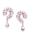 YouBella Lavender Gold-Plated Spiked Drop Earrings