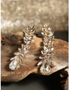 YouBella Gold-Plated Stone-Studded Leaf Shaped Drop Earrings