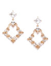 YouBella Gold-Plated Stone-Studded Geometric Drop Earrings