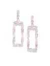 YouBella Gold-Plated Stone-Studded Rectangular Drop Earrings
